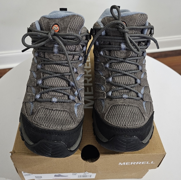 Merrell Women's Moab 3 Mid Waterproof Hiking Boot 7 Granite - Picture 4 of 16